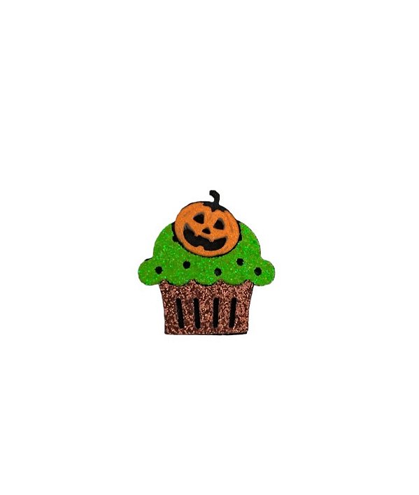25 Adesivos Pet Cup Cake Verde Halloween