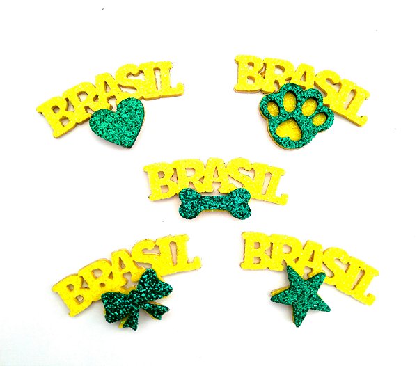 5 Adesivos Brasil Amarelo com verde Copa do Mundo 2026