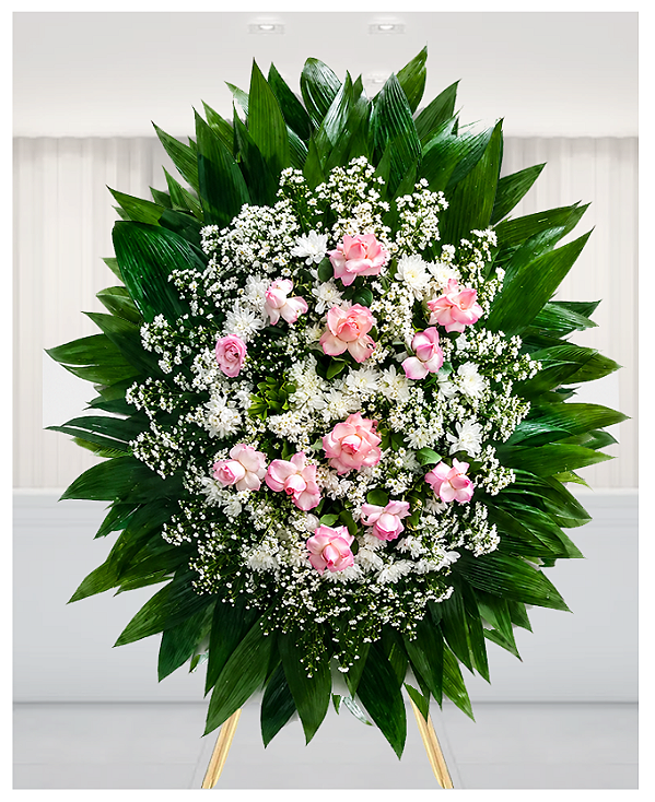 Coroa de flores Rosas Rosé Terna