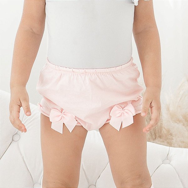 Calcinha Infantil Perninha com Laço