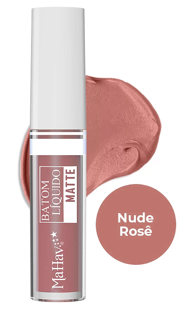 Batom Liquido Matte Nude Rose Mahav