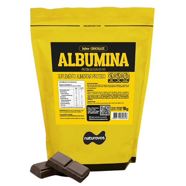 Albumina 1kg Chocolate - Naturovos