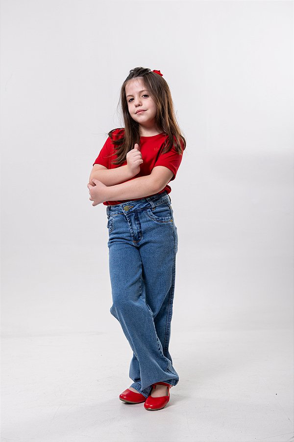 Wide Leg Jeans Infantil