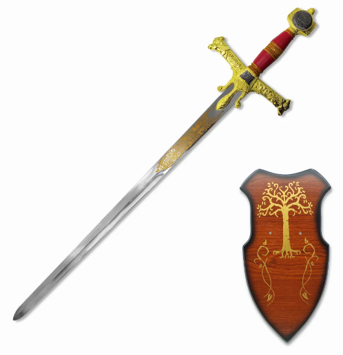 Espada Medieval Com Lâmina e Metal 124cm