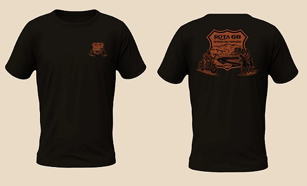 Camiseta Rota 68 Clássica + Brinde (Adesivo Rota 68)