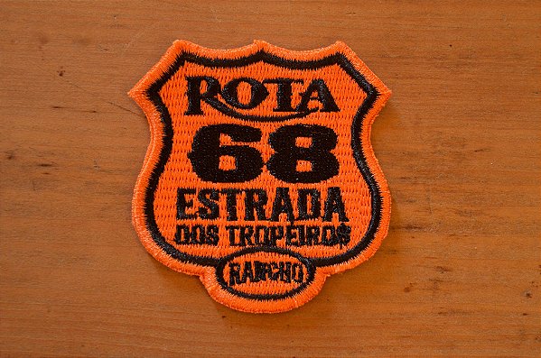 PATCH - ROTA 68 BRASIL - ( LARANJA )