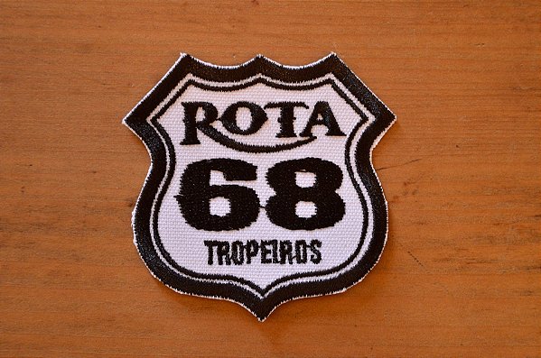 PATCH - ROTA 68 BRASIL - ( BRANCO E PRETO )