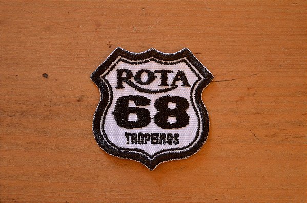 PATCH - ROTA 68 BRASIL - ( P - BRANCO E PRETO)
