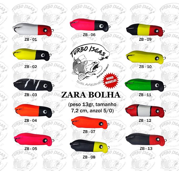 Isca Artificial Zara Bolha da Turbo Iscas: Atração Irresistível para Traíras na Ghost Pesca