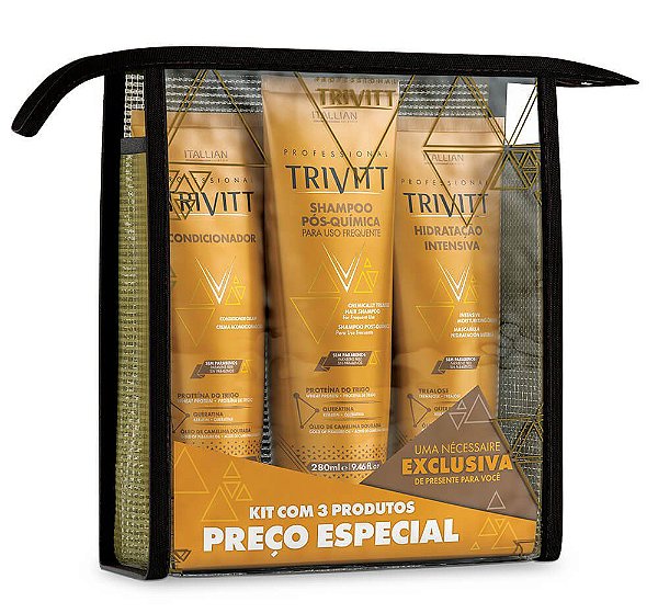 Kit Manutenção Home Care Hidratação Trivitt Itallian