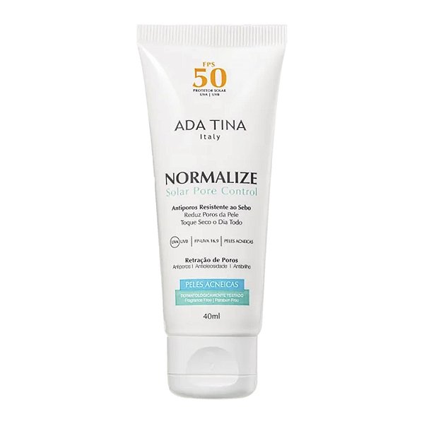 Protetor Solar Facial Normalize Matte FPS 50 Ada Tina 40ml