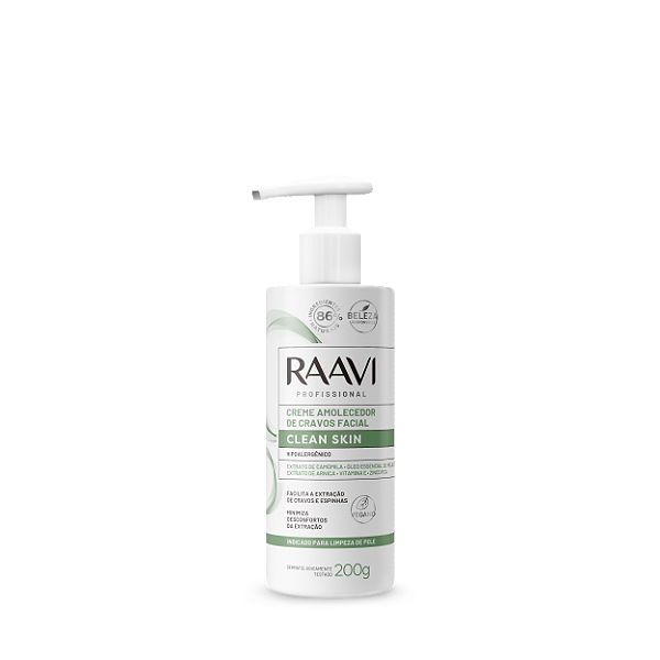 Creme Amolecedor De Cravos Facial Clean Skin Raavi 200g