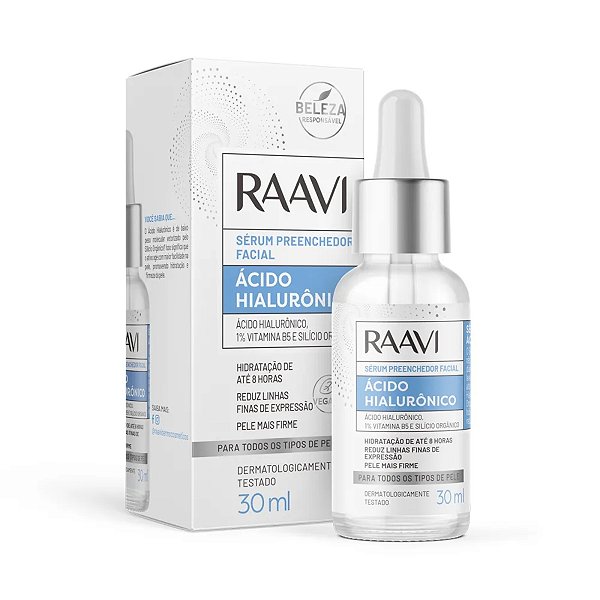 Sérum Facial Preenchedor Ácido Hialurônico Raavi 30ml