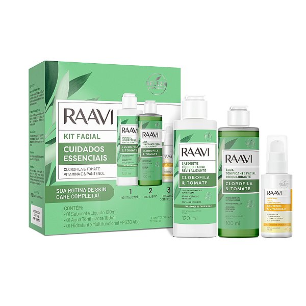 RAAVI KIT FACIAL CUIDADOS ESSENCIAIS I-3-1