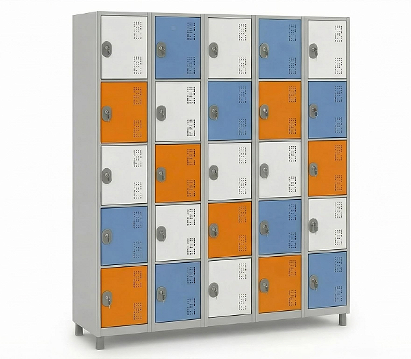 Armário de Aço 25 Portas Pequenas Locker Academia