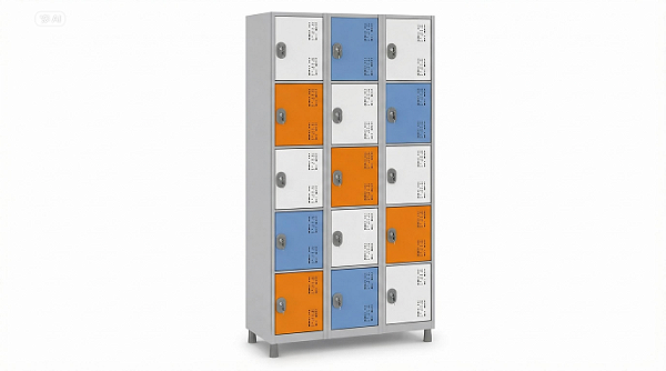 Armário de Aço 15 Portas Pequenas Locker Academia