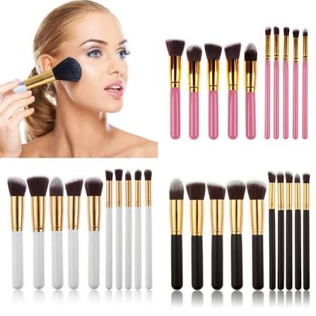 Kit Pincéis Maquiagem Profissional Kabuki