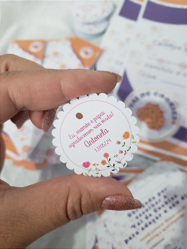 ( VERNIZ) Tag Decorativa - Recorte Especial - PERSONALIZADO