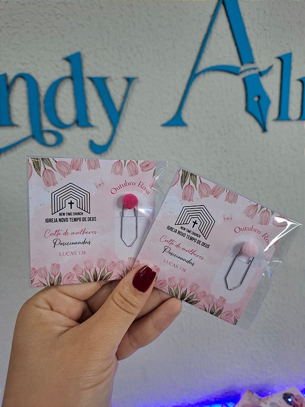 30 Cards + Clips com pompom - PERSONALIZADO