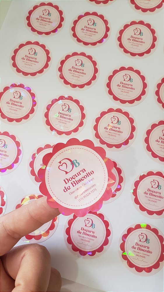 Adesivo (No formato que desejar) 3, 4 ou 5cm - PERSONALIZADO