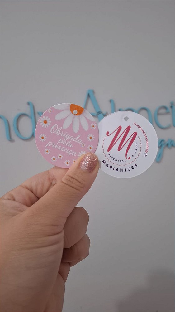 Tag 5cm redonda - PERSONALIZADO