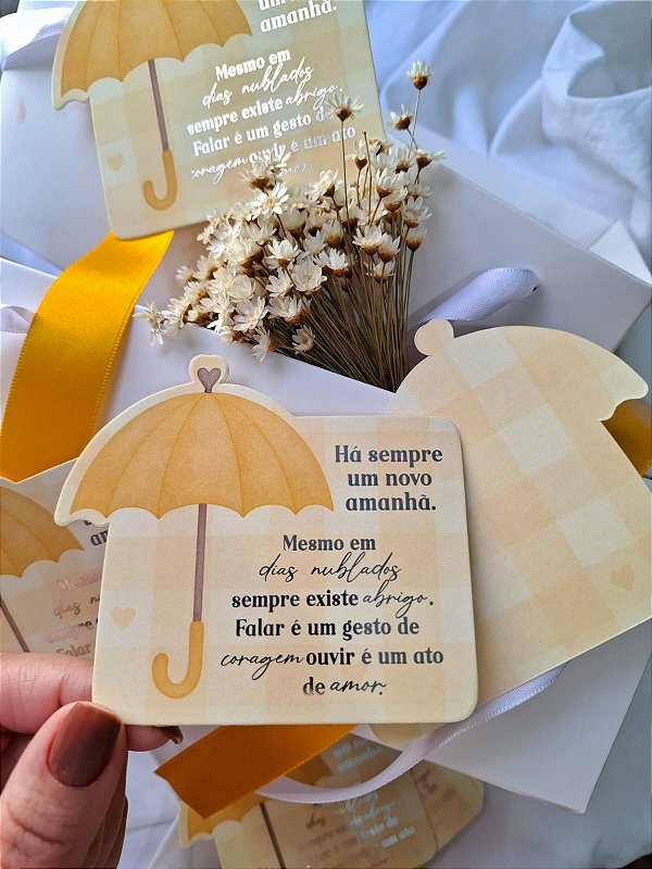 Sem personalizar - 20un Postal Guardachuva Setembro Amarelo - FULL