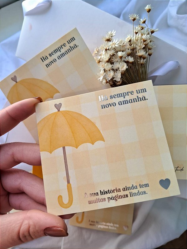 Sem personalizar - 20un Postal Cookie Card Setembro Amarelo - FULL