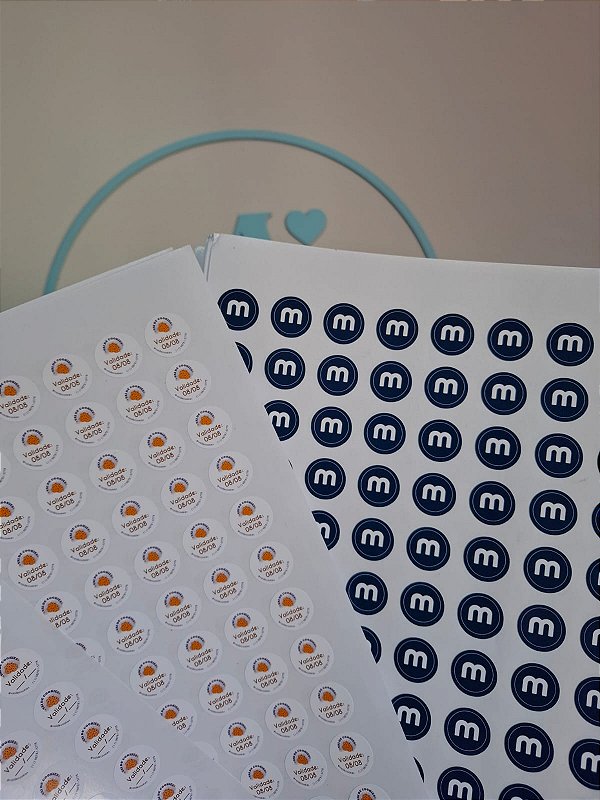 Adesivo redondo 2cm - PERSONALIZADO