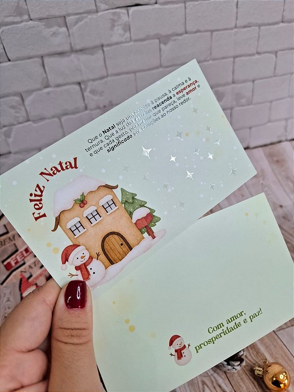Sem personalizar - 20 Un Postal/Cookie Natal Magia Natalina - FULL