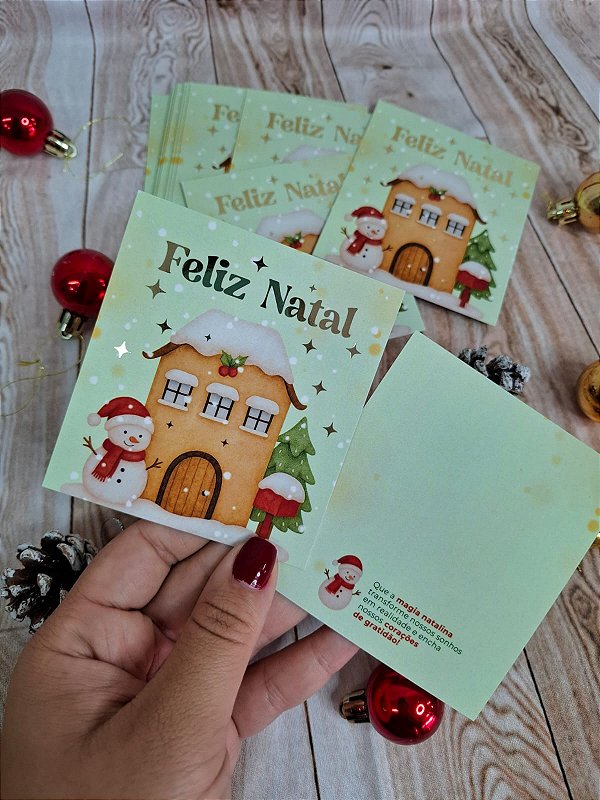 Sem personalizar - 20un Postal MAGIA NATALINA Natal - FULL