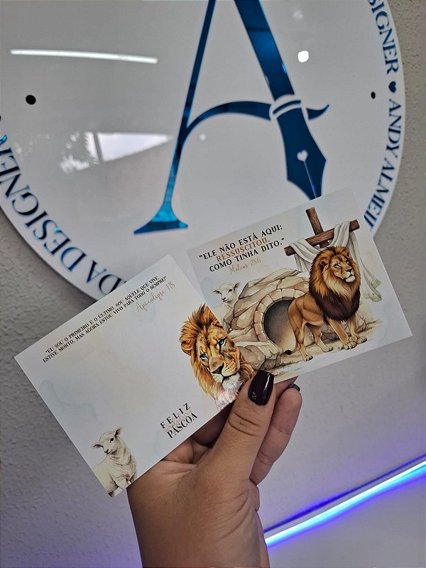 Sem personalizar - 20 Un Postal 9x10cm SEPULCRO - verdadeira Páscoa FULL