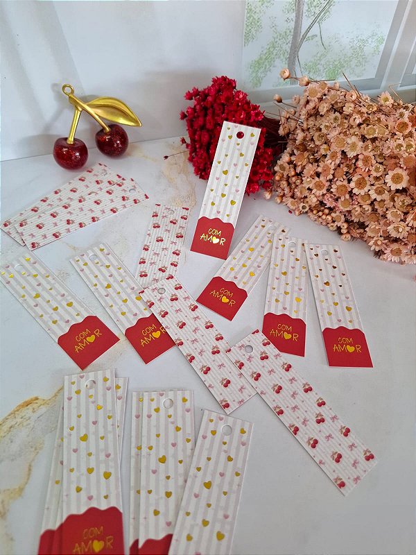 Sem personalizar - 20 Un Tag Palito 2,3x8,8cm "CEREJA MÃE" - FULL