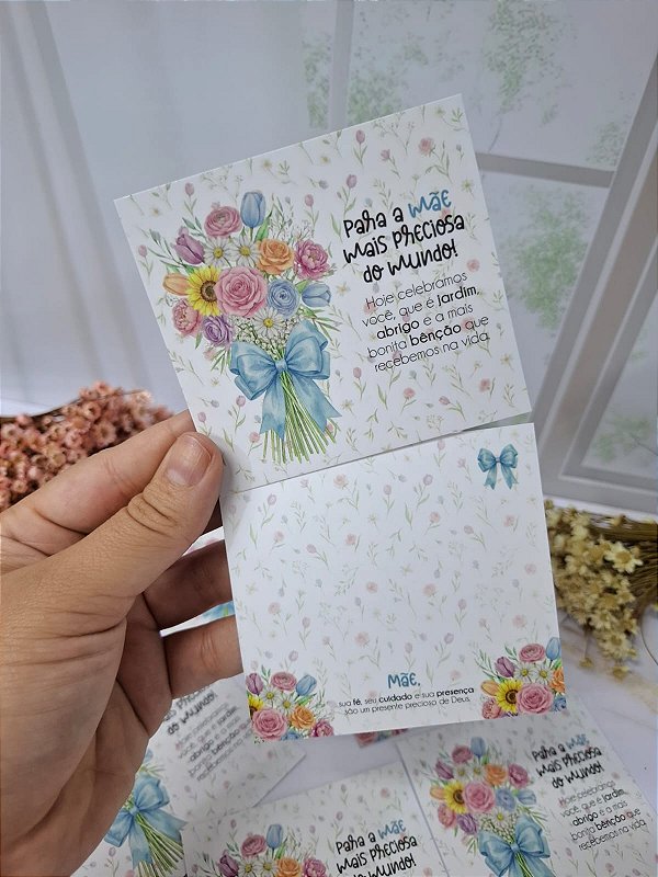 PRÉ VENDA 2º LOTE - 20 Un Postal 9x10cm "FLORAL CANDY MÃE RELIGIOSA" - FULL