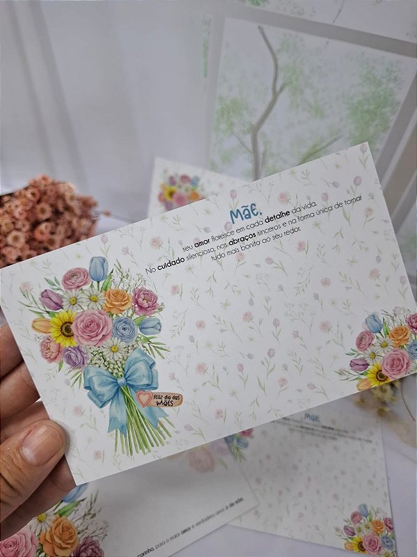 PRÉ VENDA 2º LOTE - 20 Un Postal 9x14,5cm "FLORAL CANDY MÃE" - FULL