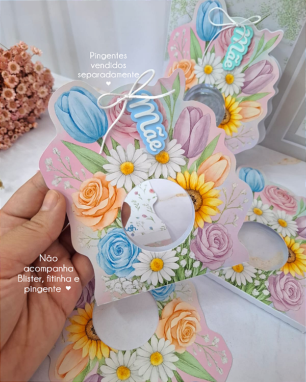 PERSONALIZADO - Cartão para Blister - Floral Candy - Dias das Mães
