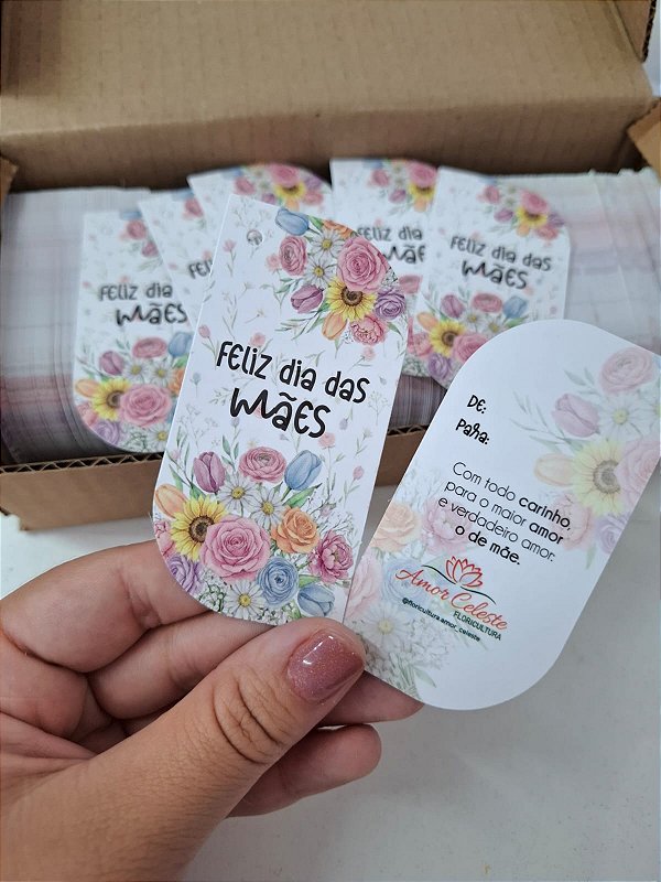 PERSONALIZADO - 500 Un Tag 8,5x4,5cm formato folha