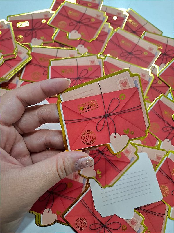 PODE PERSONALIZAR - Mini Postal Cartas - Dia dos Namorados