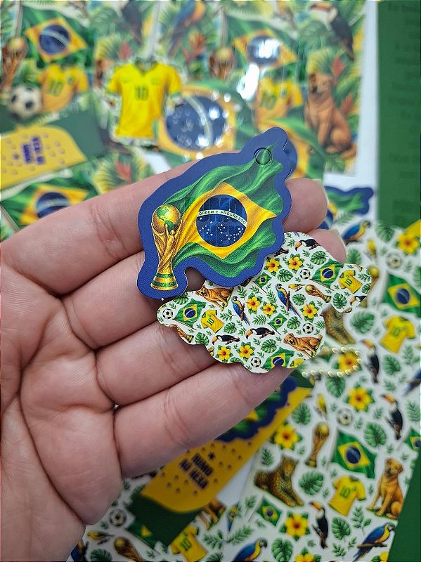 Sem personalizar - 20 Un Tag Troféu Bandeira - COPA DO MUNDO - FULL