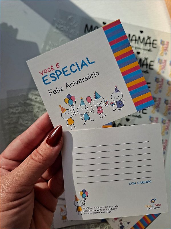 (ACETINADO 9x10cm) Postal/Cookie Card Premium - PERSONALIZADO