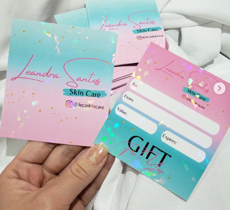 (HOLOGRÁFICO) Postal/Cookie Card Premium 9x10cm - PERSONALIZADO