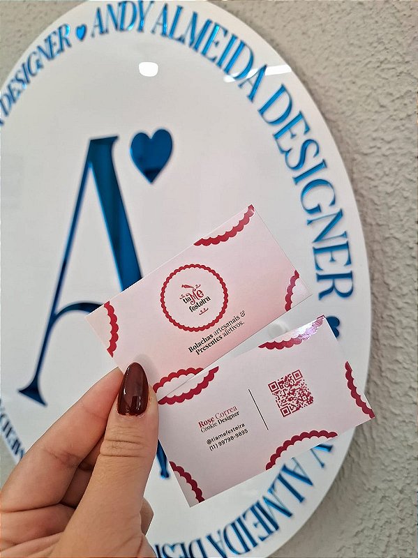 (VERNIZ LOCALIZADO) Cartão de visita ou fidelidade - PERSONALIZADO