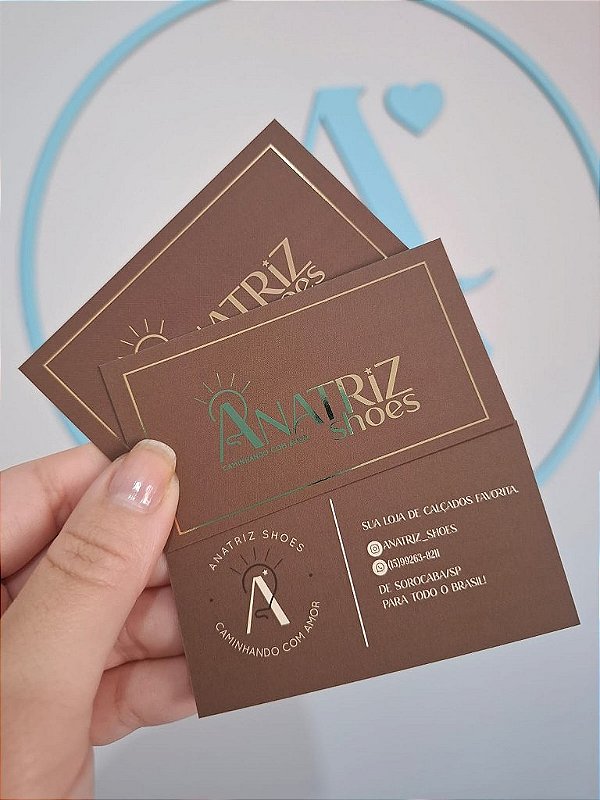 (HOTSTAMPING) Cartão de visita ou fidelidade - PERSONALIZADO