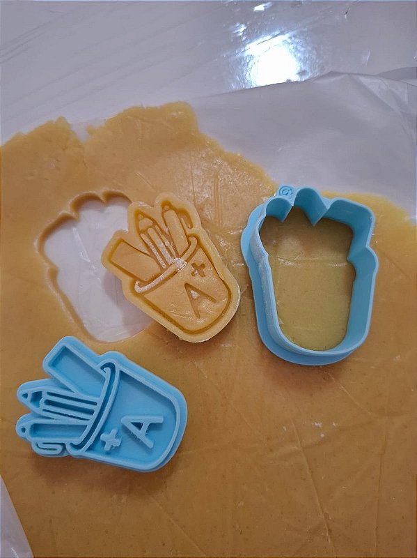 Cortador e Carimbo COPO DE LÁPIS 5cm - Dia dos Professores