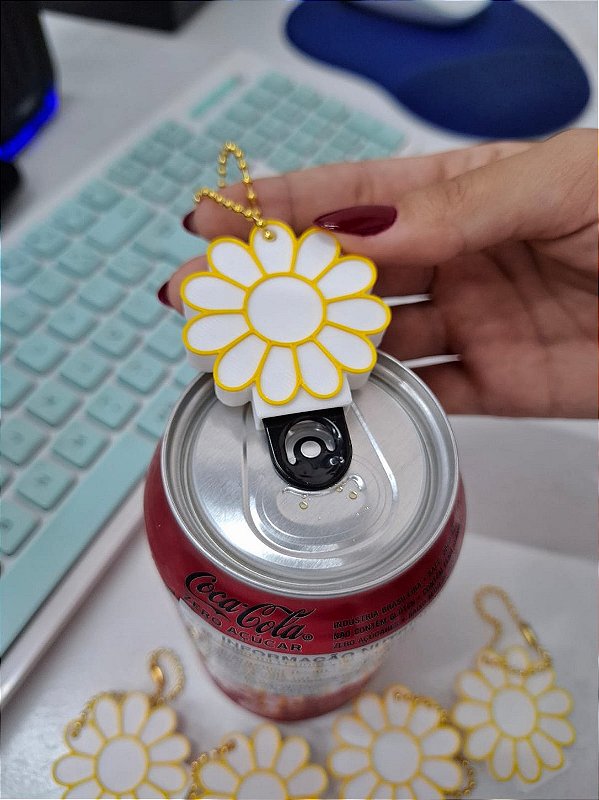 20un Abridor de latas MARGARIDA - Setembro Amarelo Sem personalizar