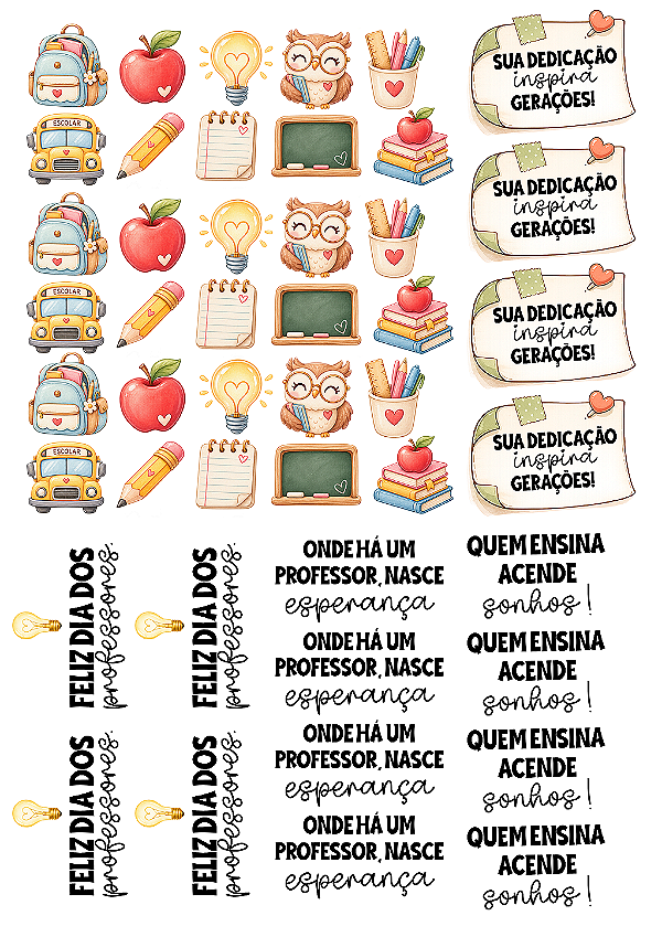 DTF UF - FOLHA A4 - Dia dos Professores - Sem personalizar