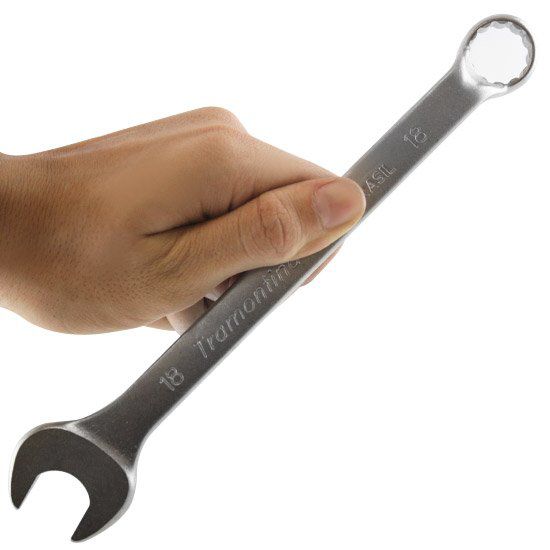 Chave Combinada 18 mm Tramontina Basic c/ Corpo em Aço Especial Cromado