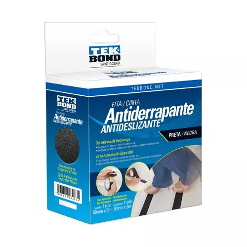 Fita Antiderrapante Preta  50mm x 5m Tekbond