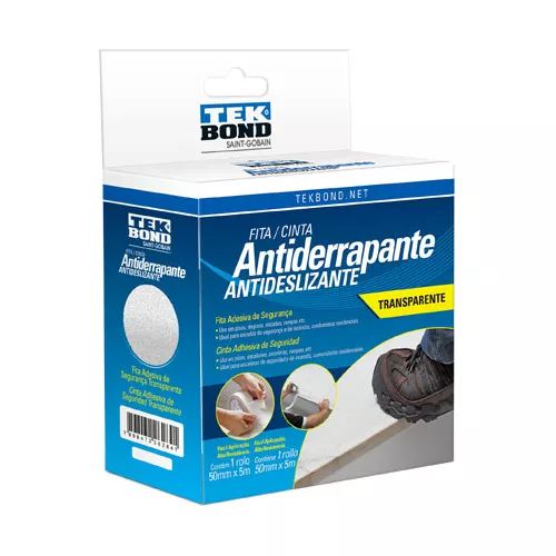 Fita Antiderrapante Transparente 50mm x 5m Tekbond