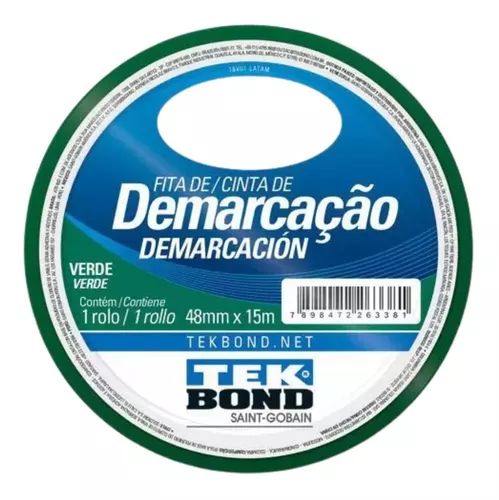 Fita de Demarcação Verde 48mm x 15m - TEKBOND
