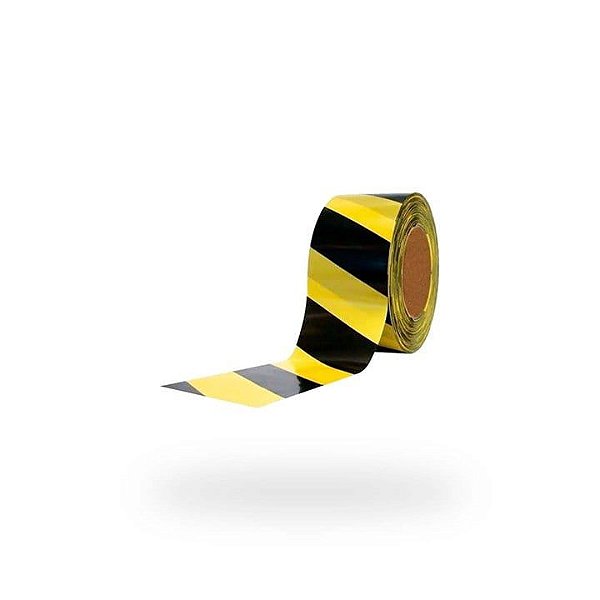 Fita Zebrada Para Isolamento De Área 70MMX100M Plastcor